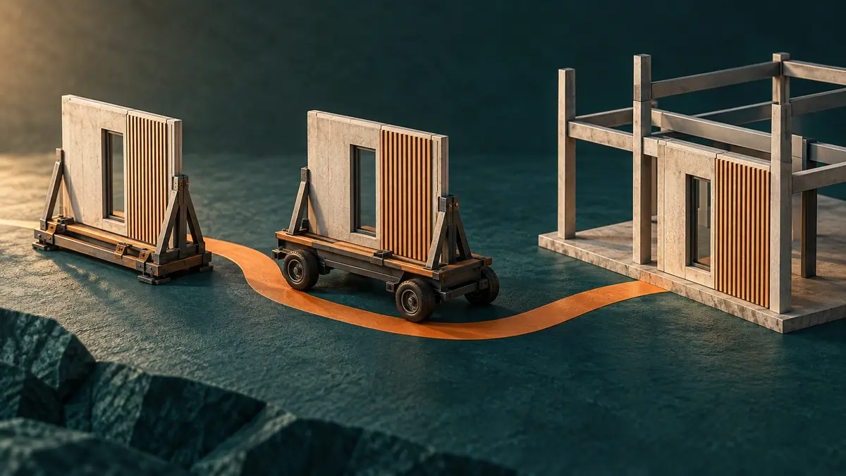 Wall panels, a transport cradle and a building frame