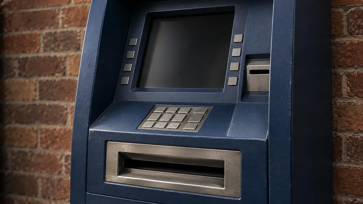 Cash machine screen and keypad