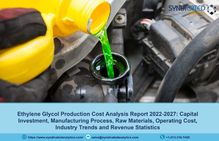 Ethylene Glycol Price Trends And Production Cost Analysis 2022: Plant Cost, Industry Trends, Cost and Revenue, Raw Materials Costs 2027 | Syndicated Analytics