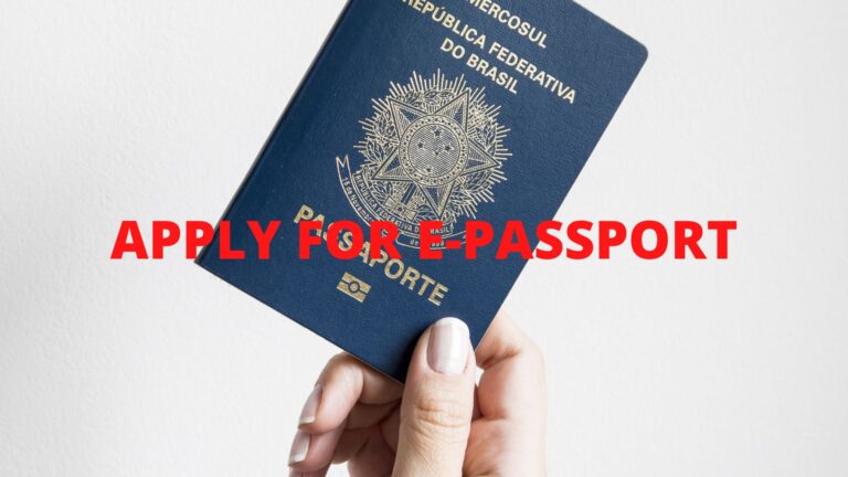 APPLY FOR E-PASSPORT
